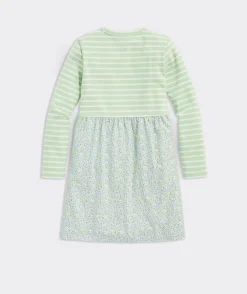Girls' Velvet Puff-Sleeve Dress