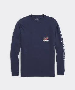 Golf Cart Sleigh Long-Sleeve Pocket Tee