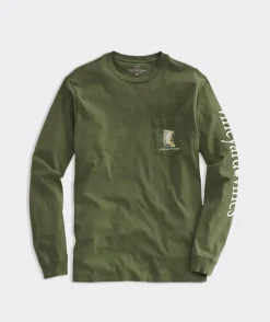 Harp Leprechaun Whale Long-Sleeve Pocket Tee