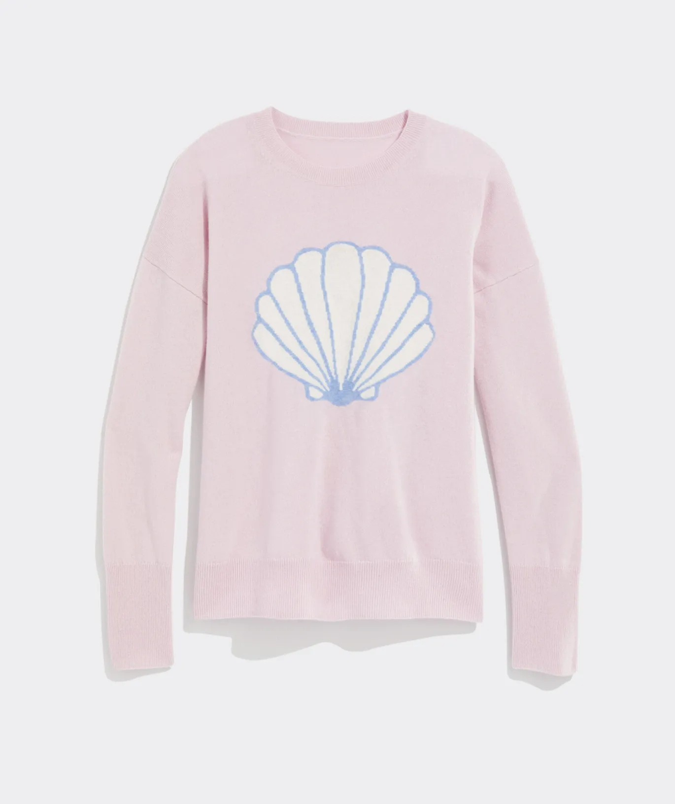 Hydrangea Intarsia Cashmere Crewneck Sweater