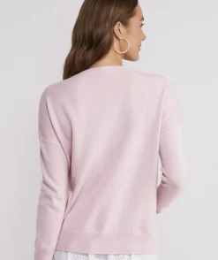 Hydrangea Intarsia Cashmere Crewneck Sweater