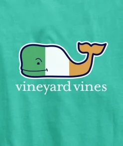 Irish Flag Whale Long-Sleeve Pocket Tee
