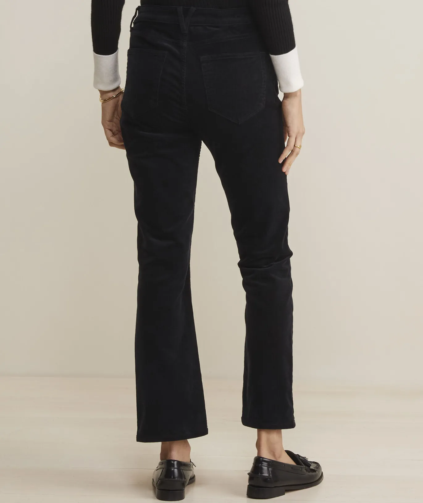 Kick Flare Mid-Rise Corduroy Pants