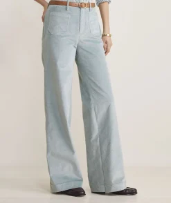 Kick Flare Mid-Rise Corduroy Pants