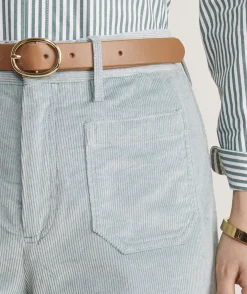 Kick Flare Mid-Rise Corduroy Pants