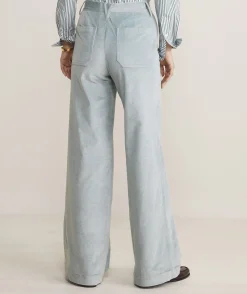 Kick Flare Mid-Rise Corduroy Pants