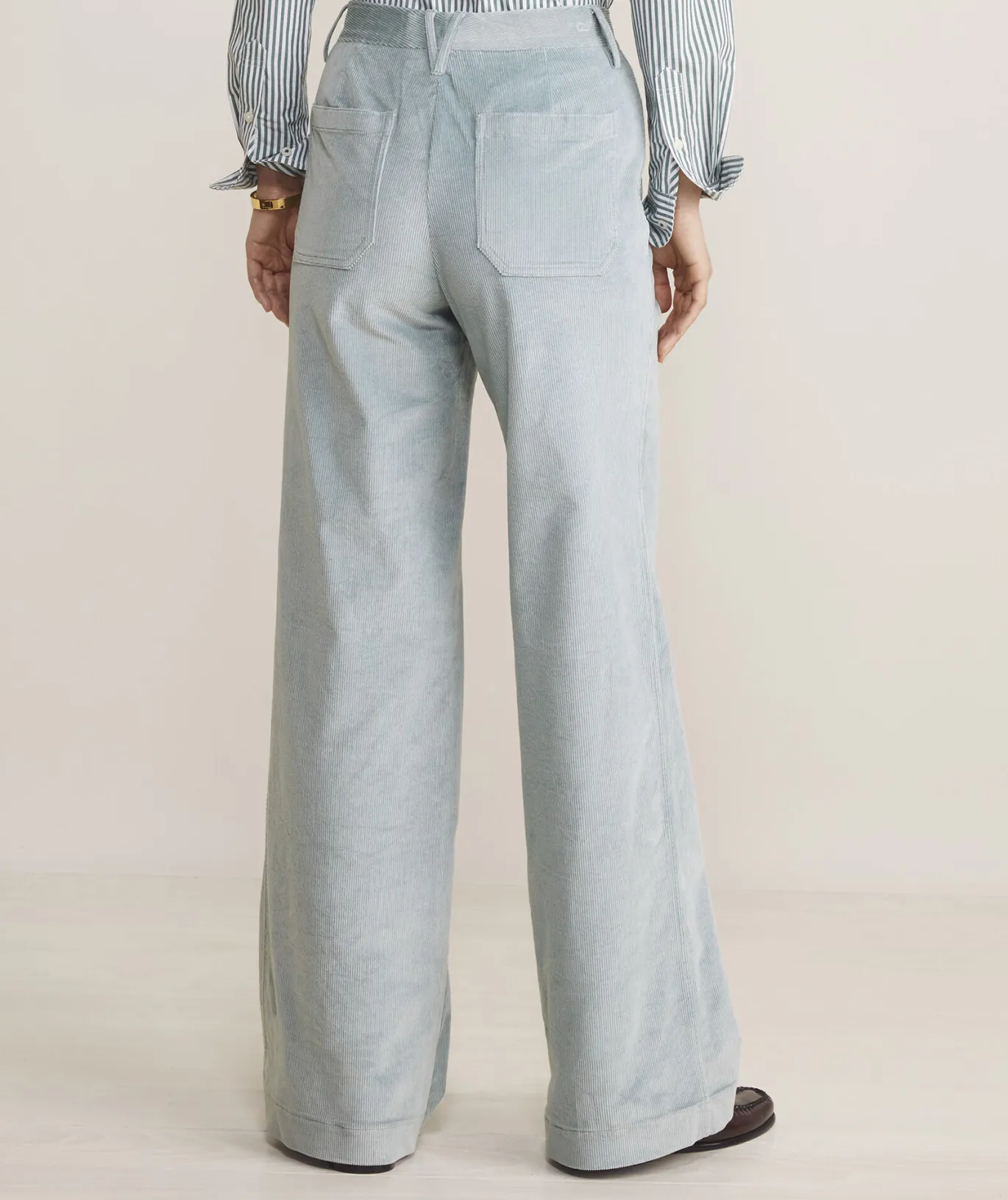 Kick Flare Mid-Rise Corduroy Pants