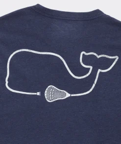 Lacrosse Stick Whale Long-Sleeve Pocket Tee