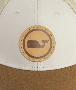 Leather Whale Dot Patch Trucker