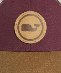 Leather Whale Dot Patch Trucker