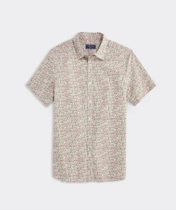 Linen Short-Sleeve Stripe Shirt
