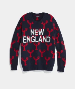 Lobster Fair Isle Crewneck Sweater