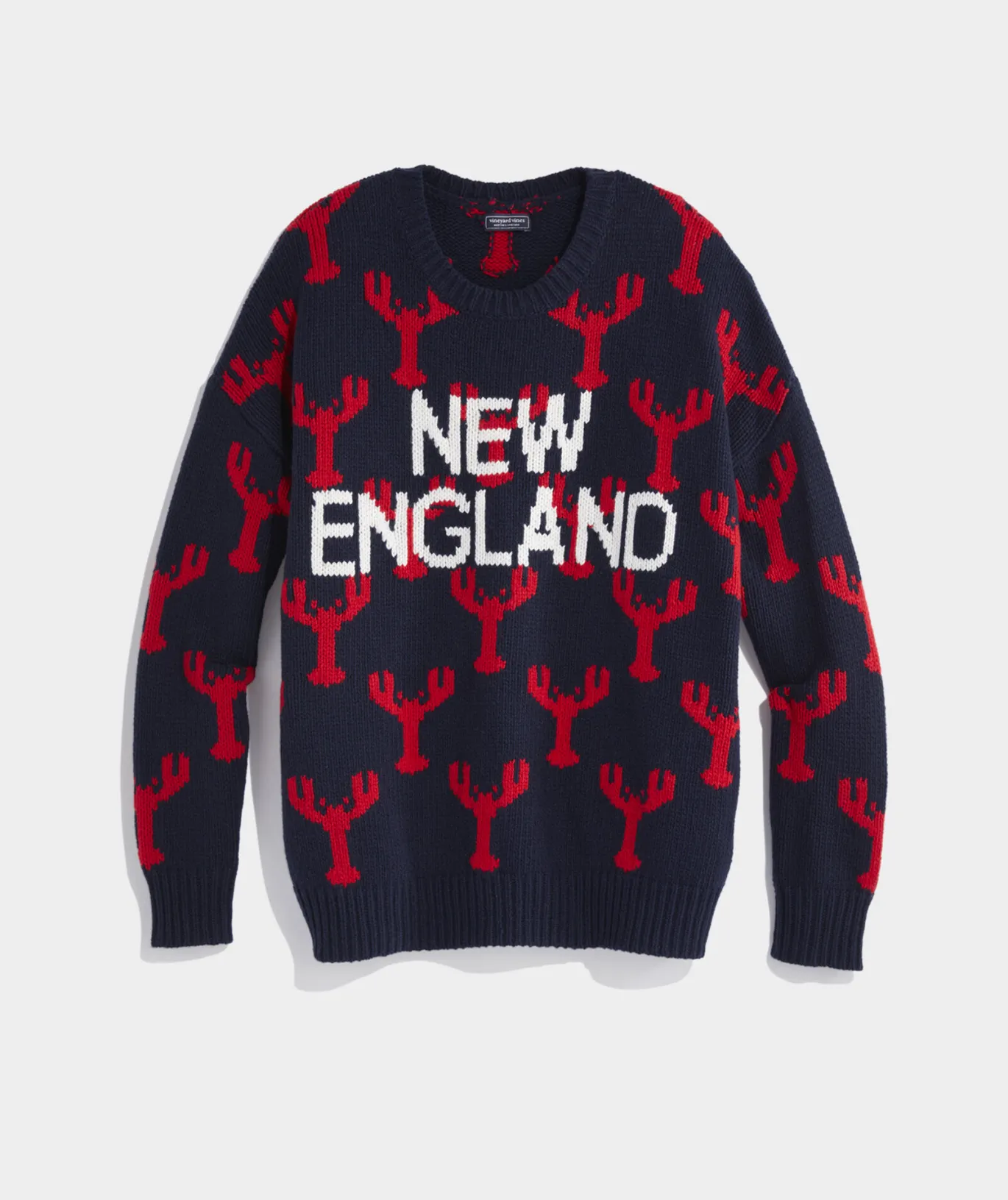 Lobster Fair Isle Crewneck Sweater