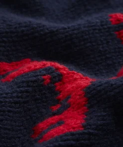 Lobster Fair Isle Crewneck Sweater