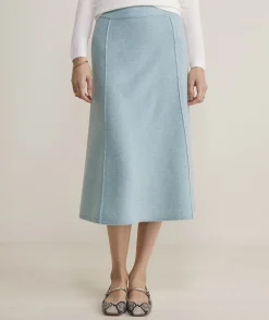 Merino Wool Midi Skirt