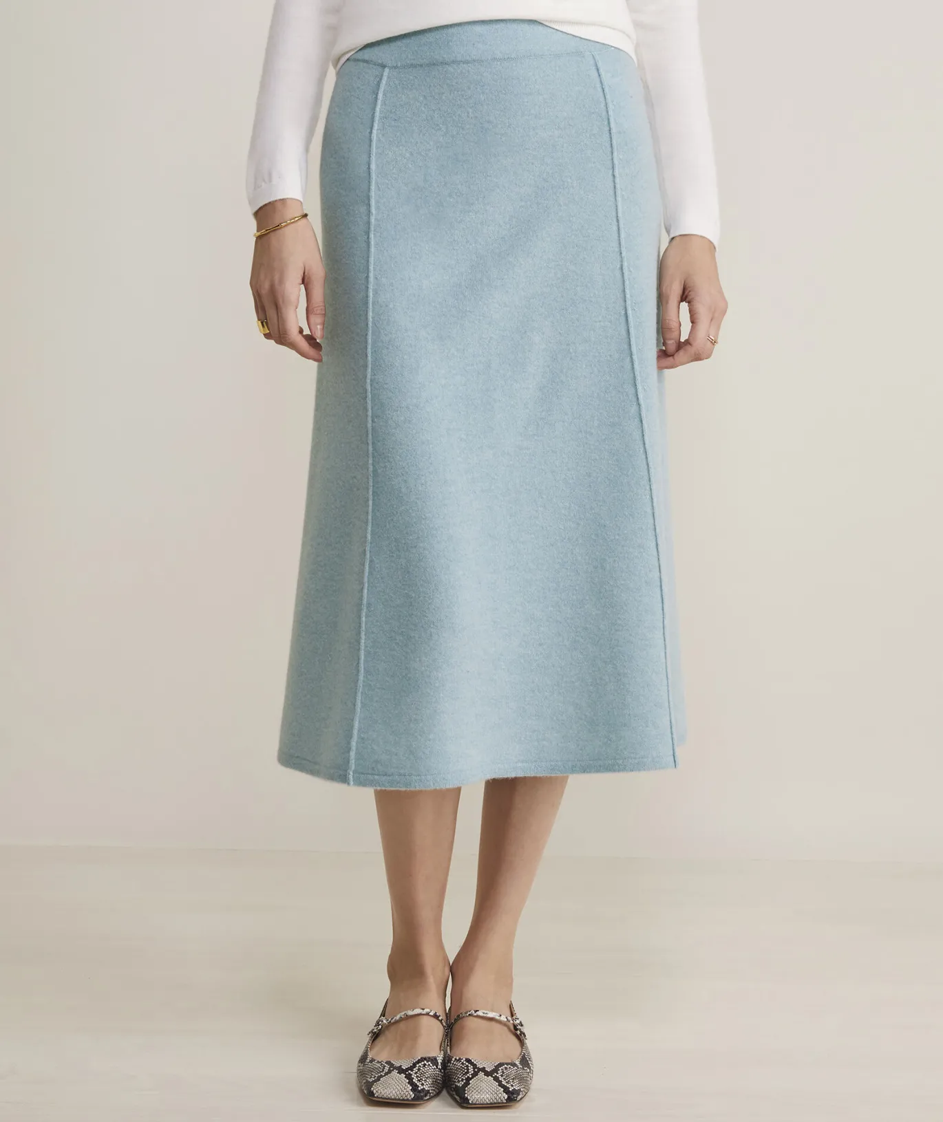 Merino Wool Midi Skirt