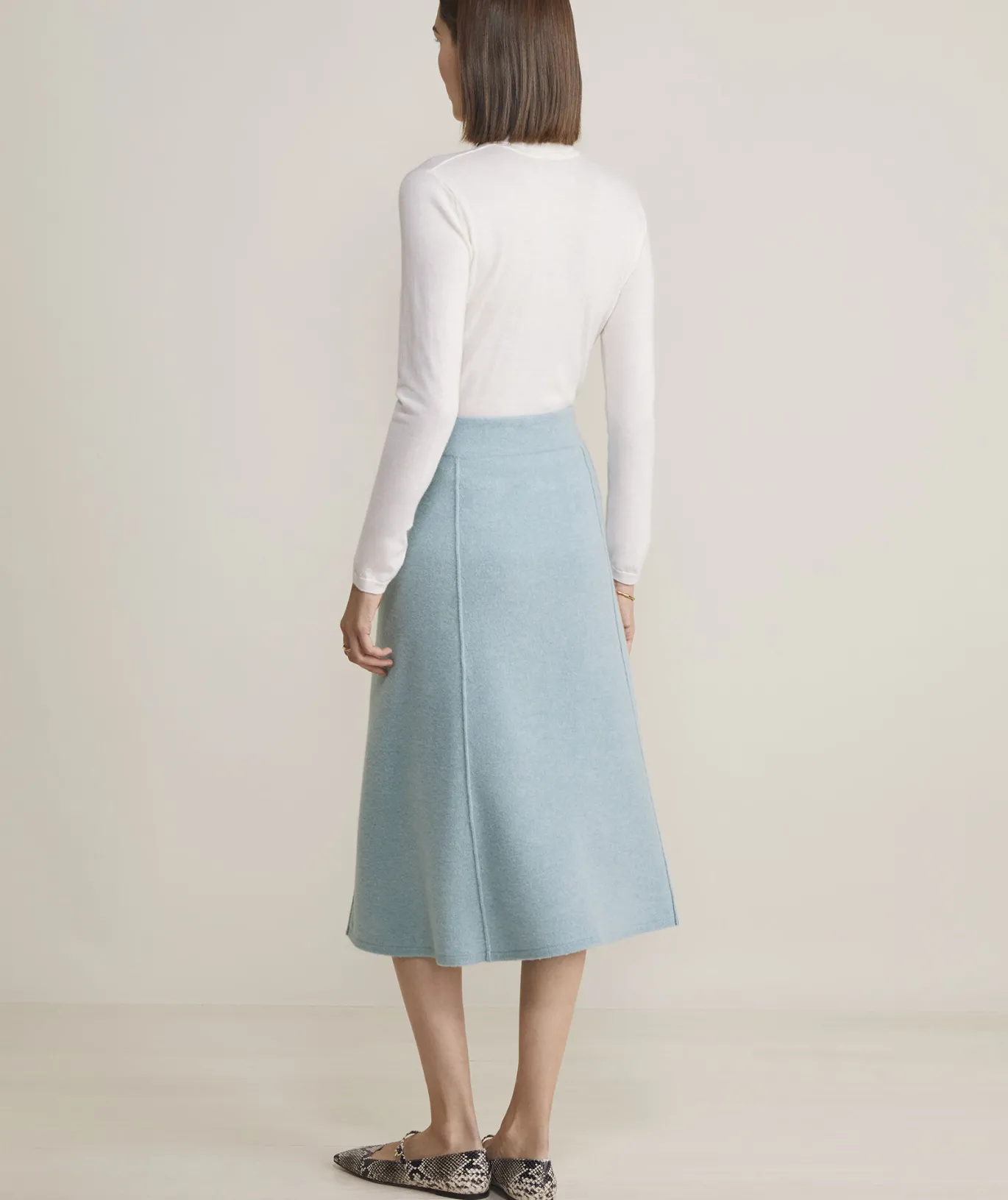 Merino Wool Midi Skirt