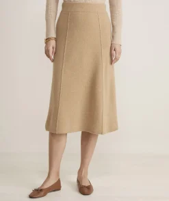 Merino Wool Midi Skirt