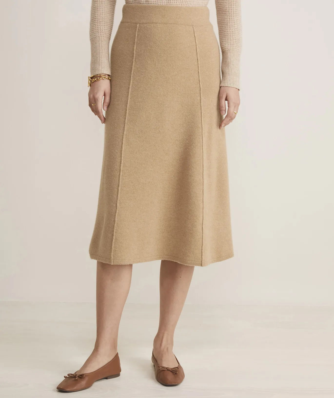 Merino Wool Midi Skirt