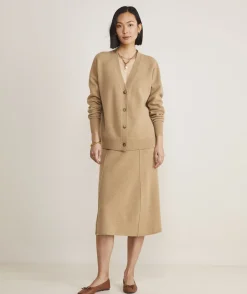 Merino Wool Midi Skirt
