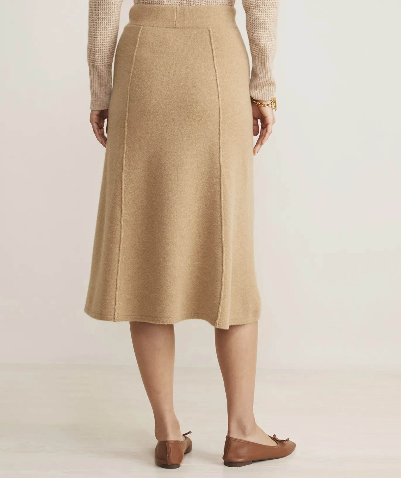 Merino Wool Midi Skirt