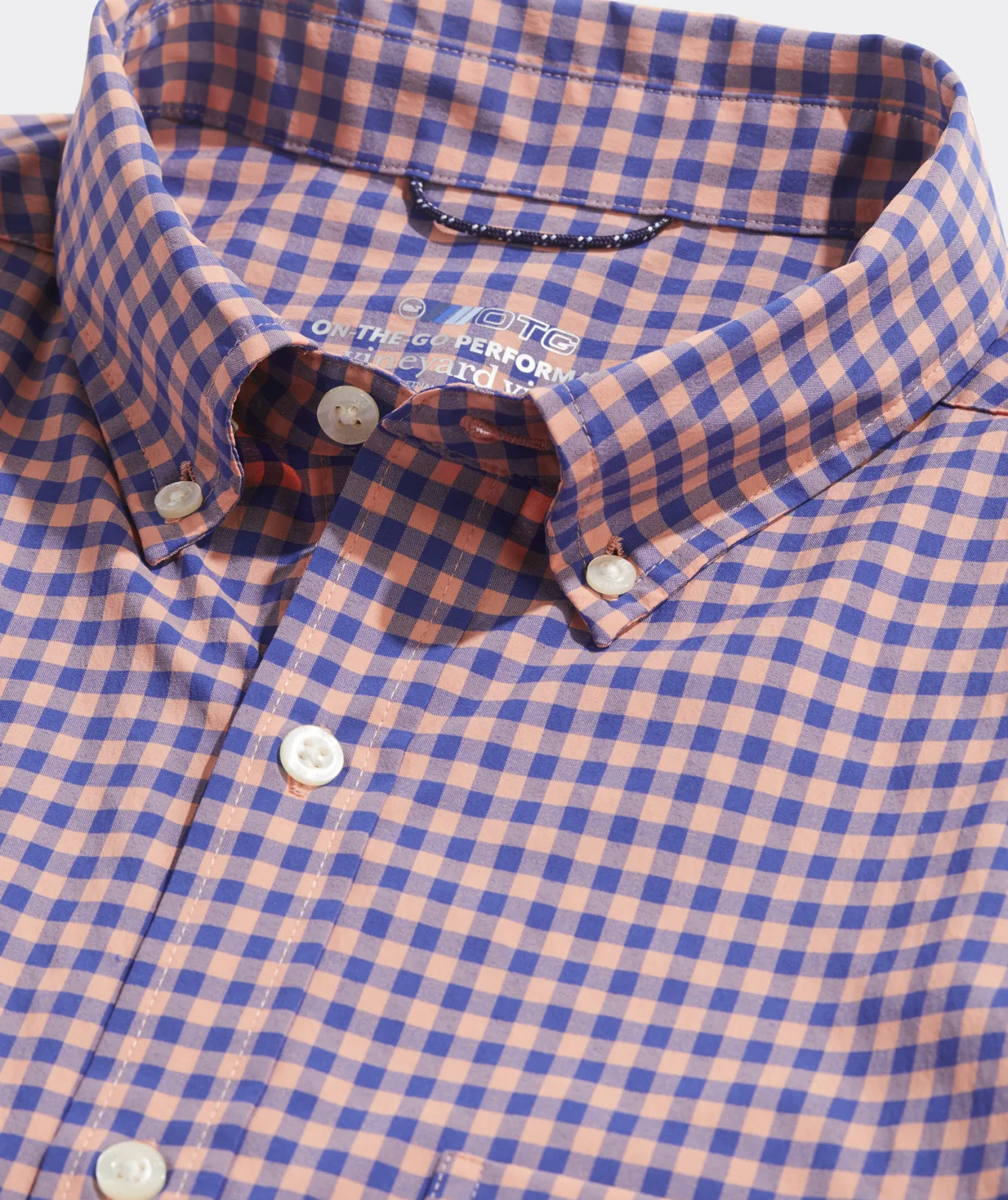On-The-Go Nylon Gingham Shirt