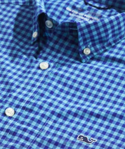 On-The-Go Nylon Gingham Shirt