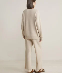 Oversized Ribbed Luxe Crewneck Sweater