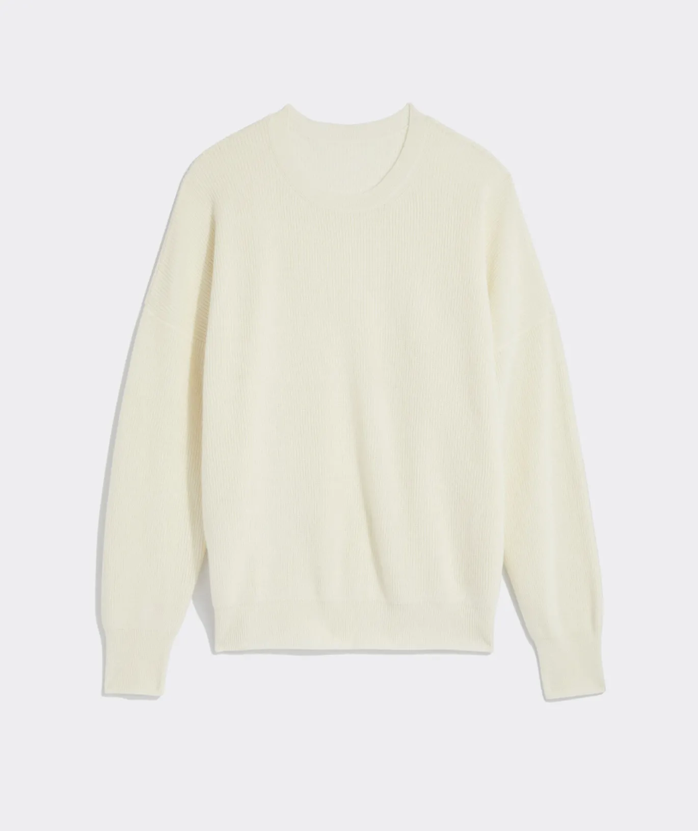 Oversized Ribbed Luxe Crewneck Sweater