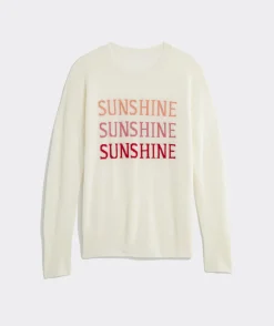 Palm Tree Intarsia Cashmere Crewneck Sweater