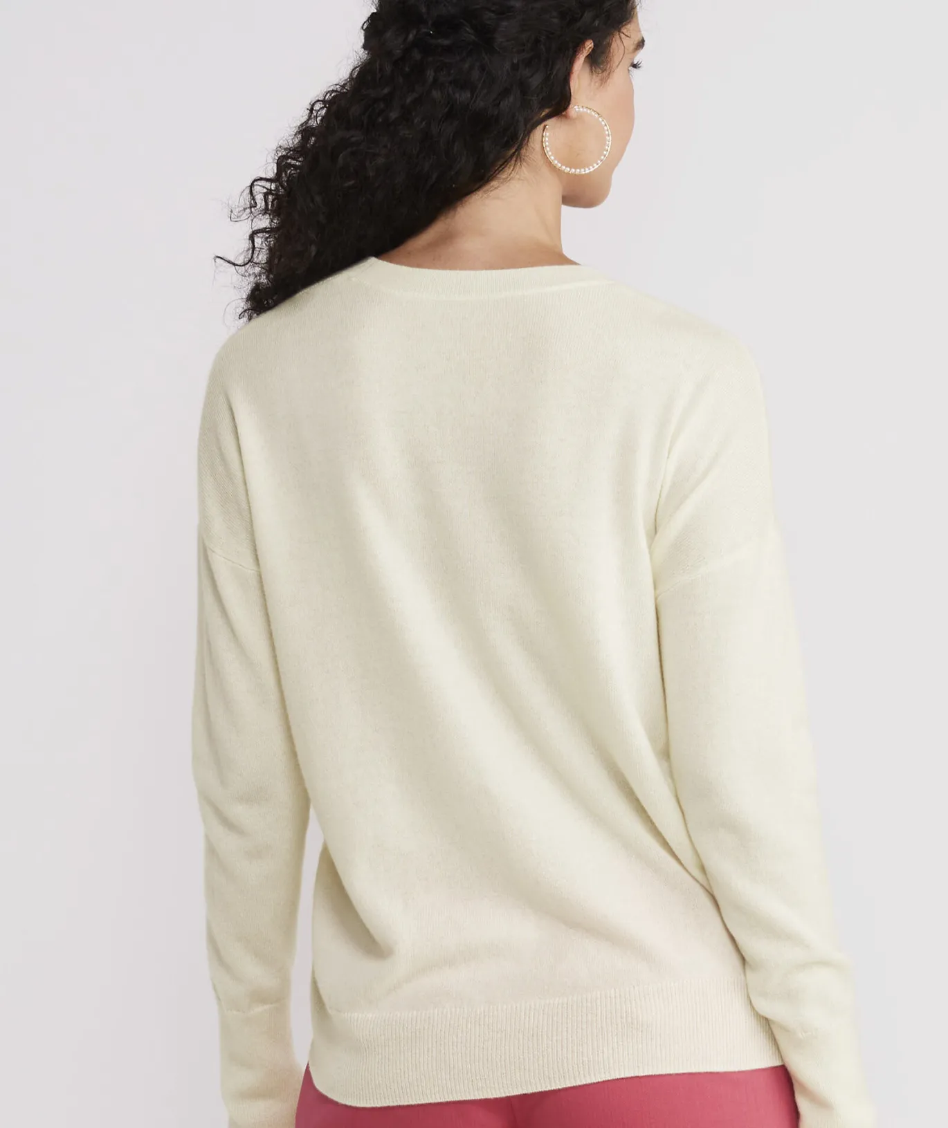 Palm Tree Intarsia Cashmere Crewneck Sweater