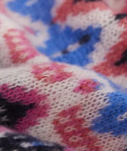 Patchwork Fair Isle Mockneck Sweater