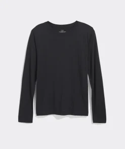 Pima Cotton Long-Sleeve Crewneck Tee