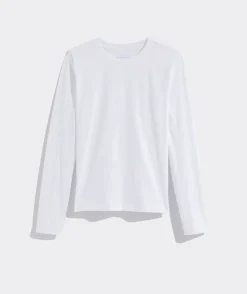 Pima Cotton Long-Sleeve Crewneck Tee