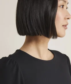 Ponte Puff-Sleeve Dress