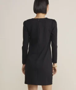 Ponte Puff-Sleeve Dress