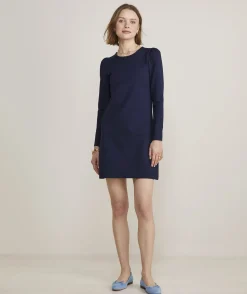 Ponte Puff-Sleeve Dress