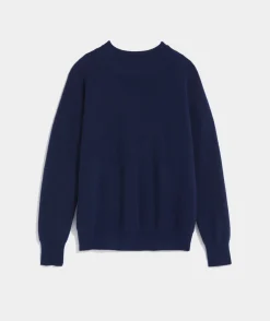 Popcorn Stitch Chevron Crewneck Sweater