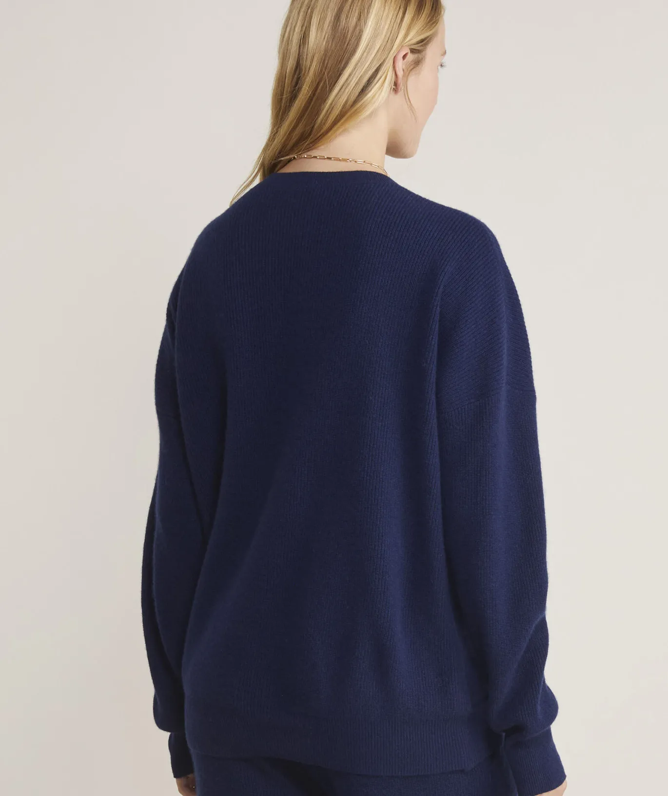 Popcorn Stitch Chevron Crewneck Sweater