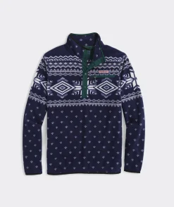 Printed Harbor Fleece Quarter-Snap