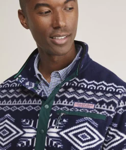 Printed Harbor Fleece Quarter-Snap