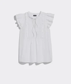 Quilted Ruffle Sleeve Top