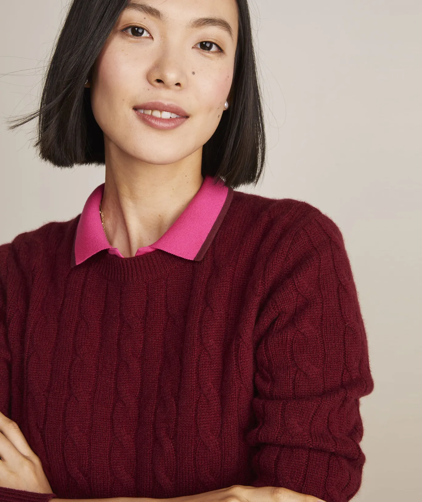Ribbed Cashmere Polo Sweater