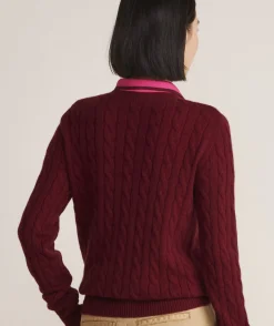 Ribbed Cashmere Polo Sweater