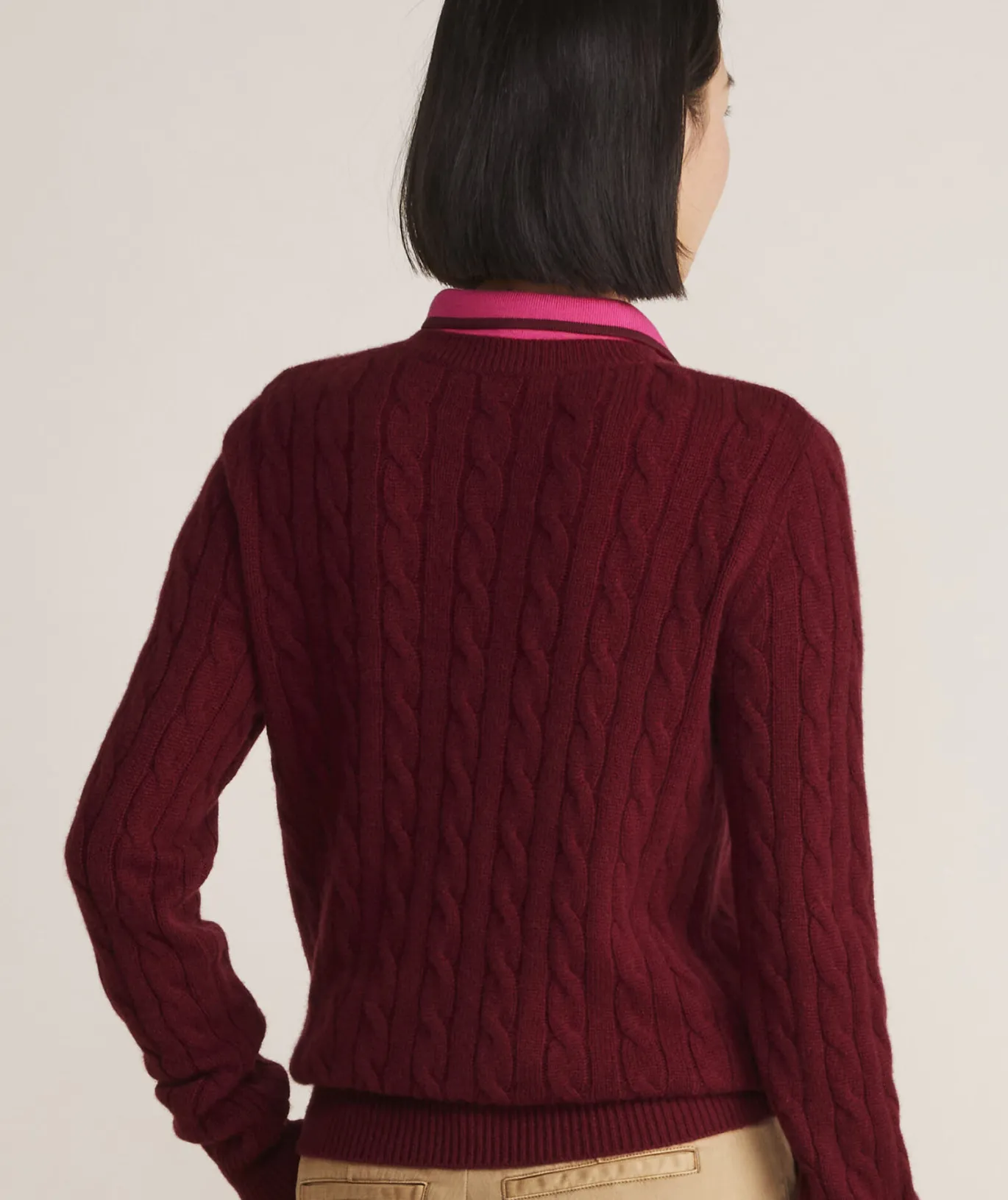 Ribbed Cashmere Polo Sweater