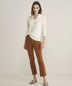 Ribbed Cashmere Polo Sweater