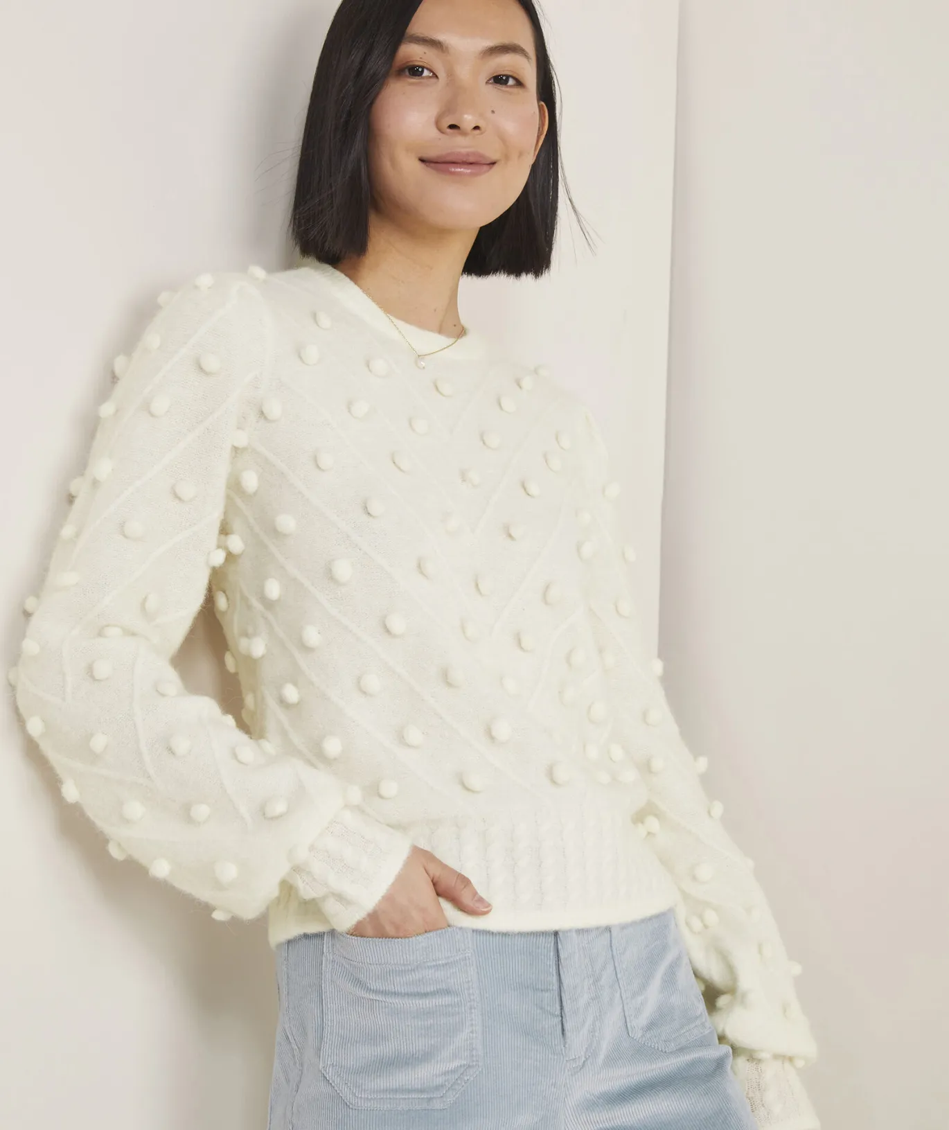 Ribbed Cashmere Stripe Polo Sweater