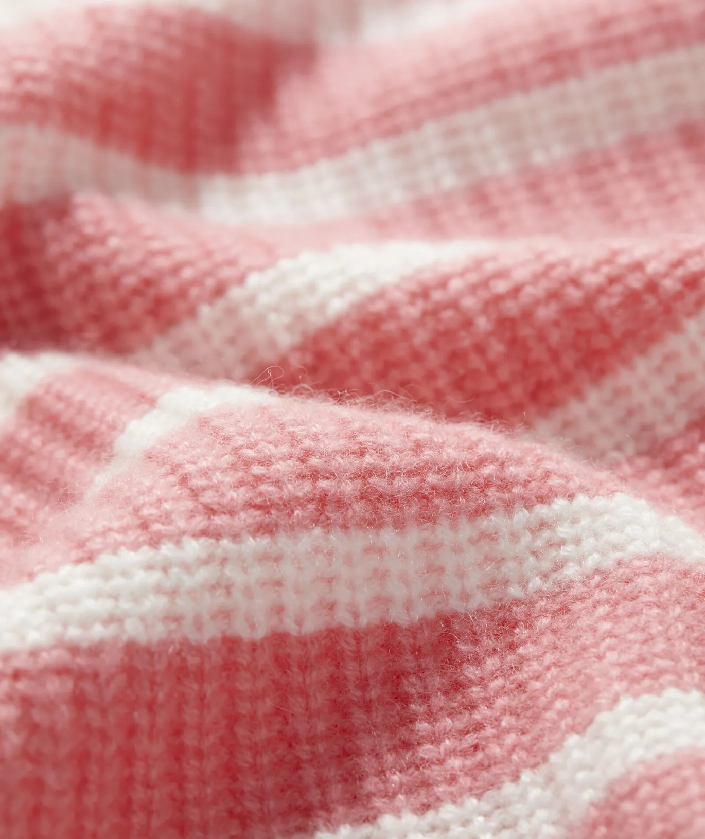 Ribbed Cashmere Stripe Polo Sweater