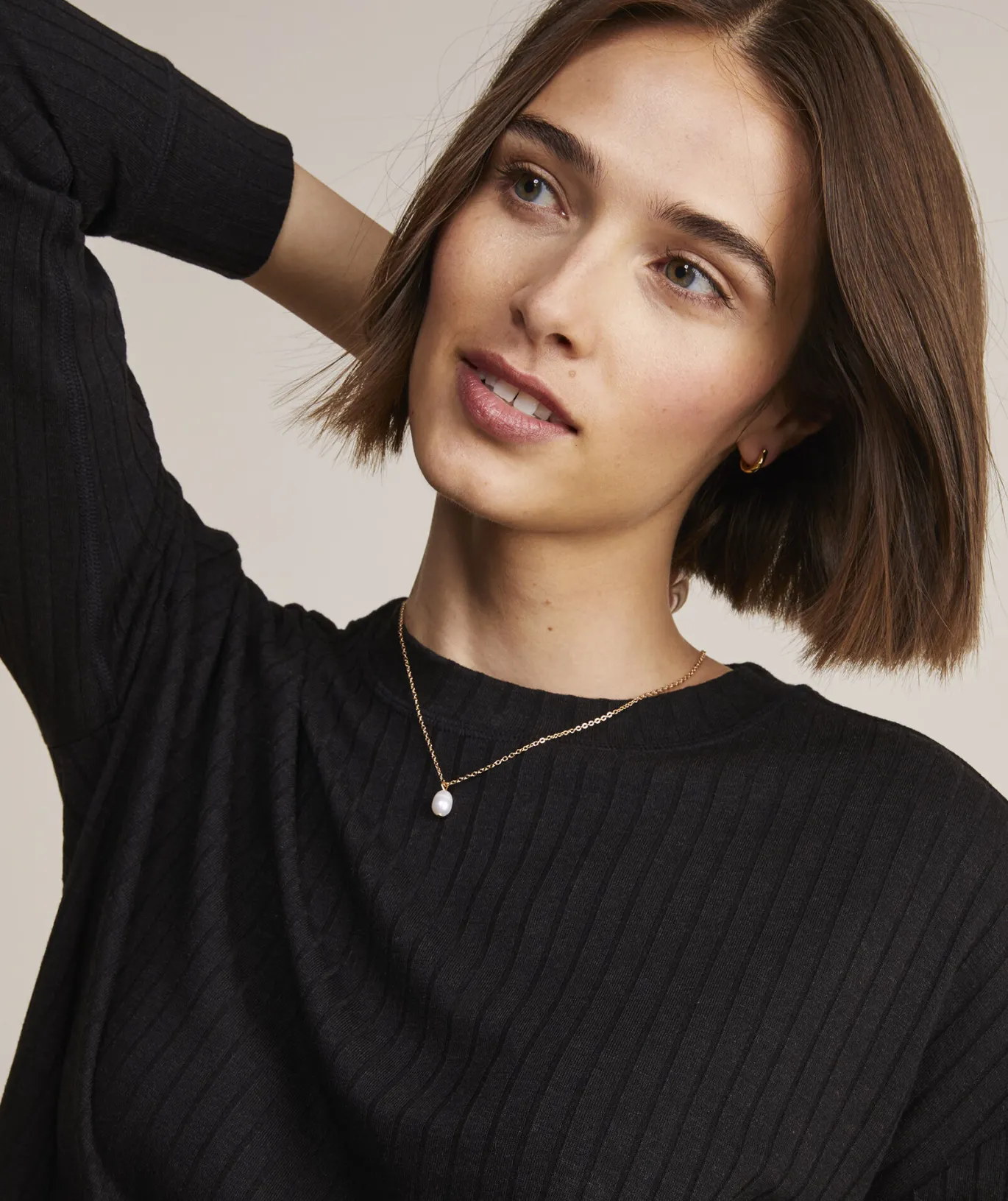 Ribbed Dreamcloth® Crewneck