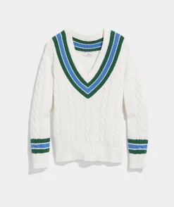 Rope Intarsia Crewneck Sweater